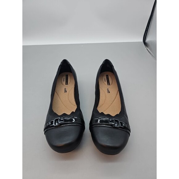 Clarks Shoes - Clarks Collection Women's 10  Wide Black Blanche West Cushion Shoes Ballet Flats